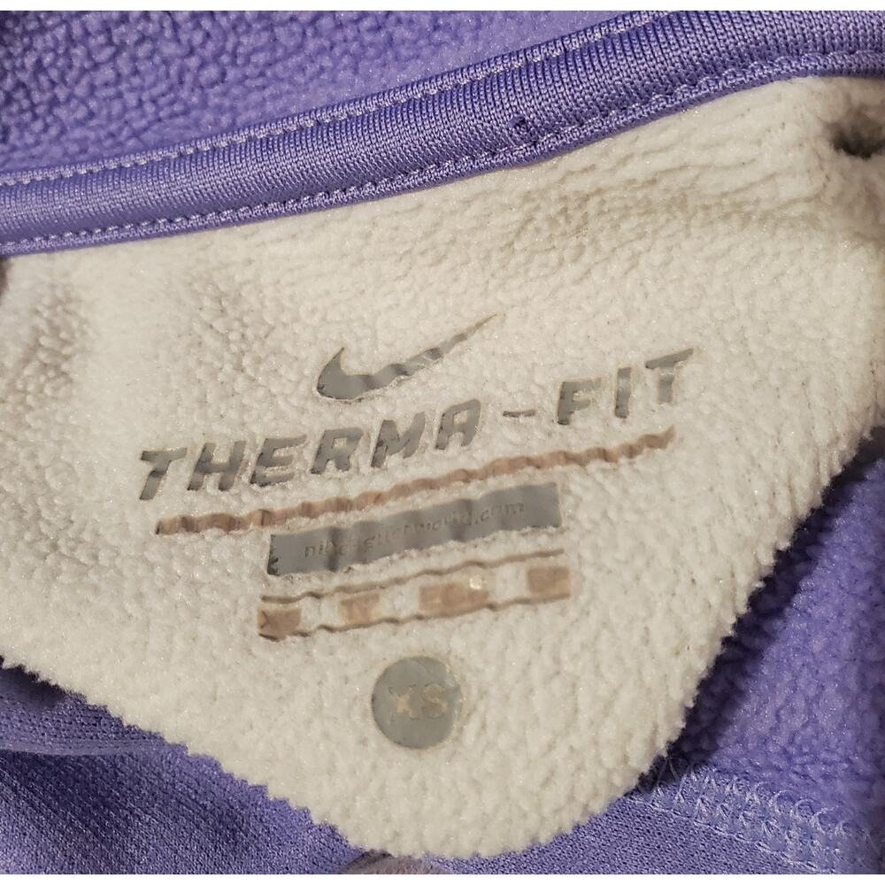 Nike Therma-Fit Fleece Lined Hoodie Women's Size XS Embroidered Logo Purple - Picture 5 of 8